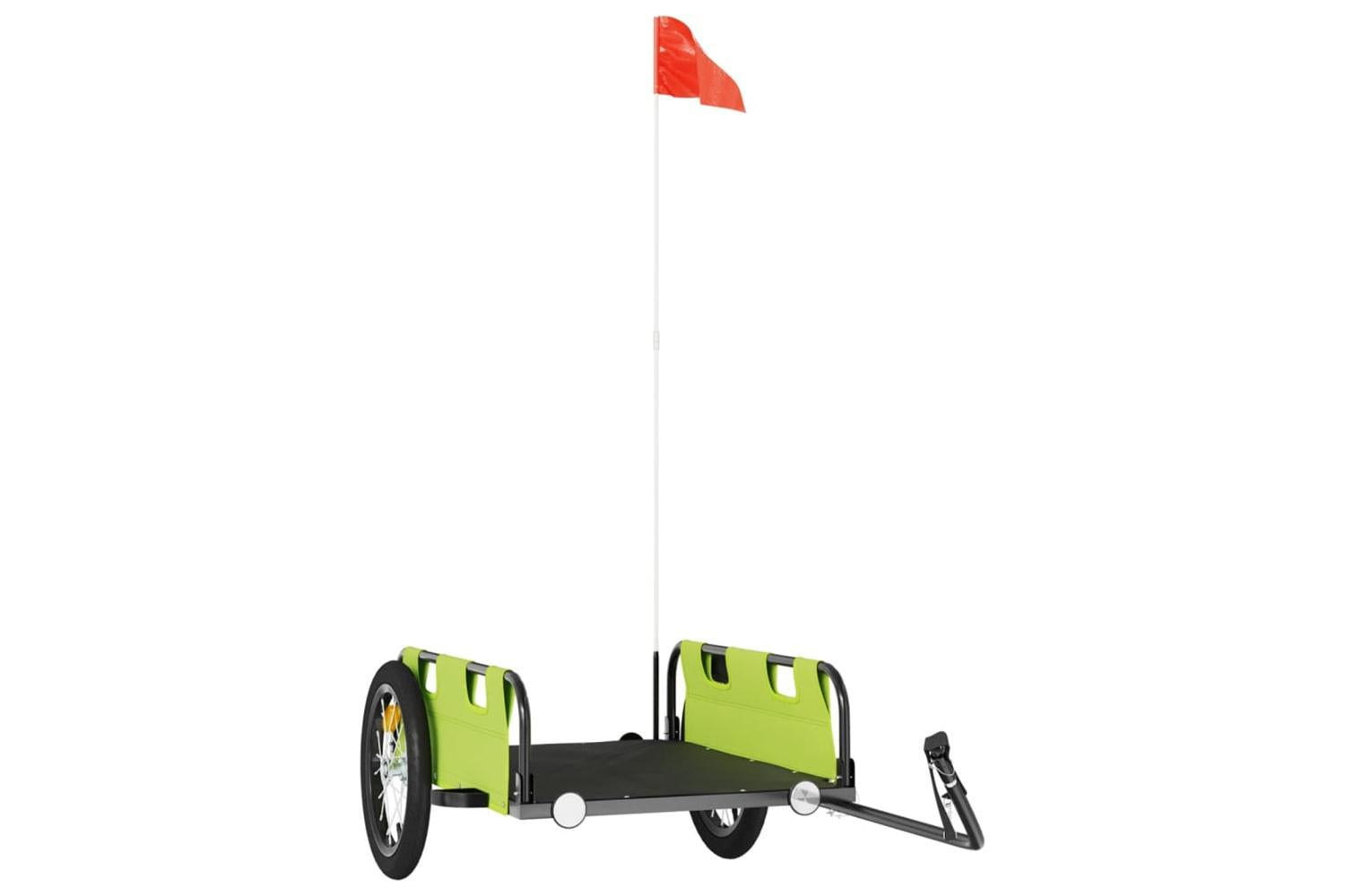 Vidaxl Bike Trailer Green Oxford Fabric And Iron