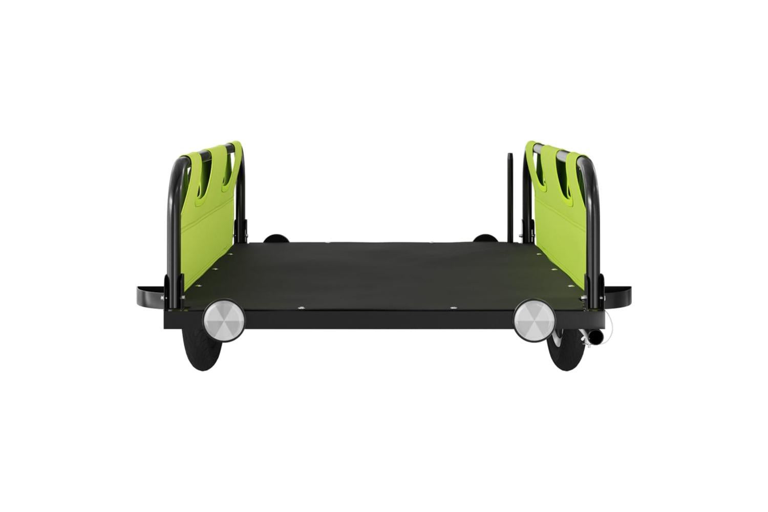 Vidaxl Bike Trailer Green Oxford Fabric And Iron-5