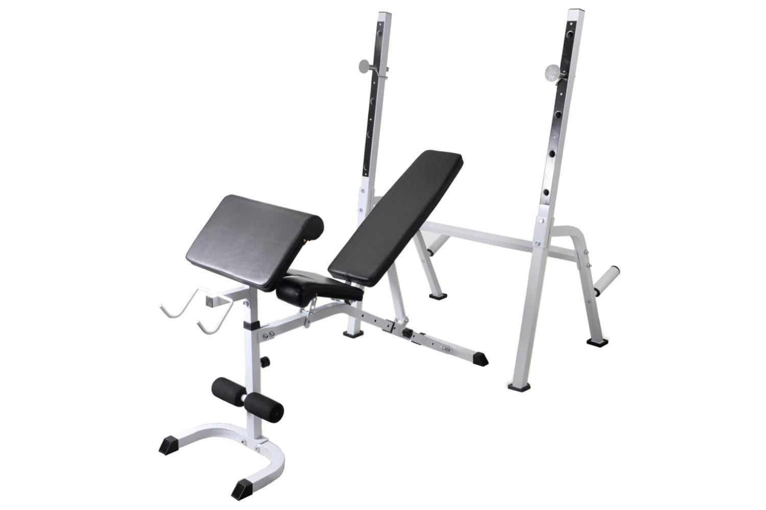 Vidaxl Workout Bench With Weight Rack, Barbell And Dumbbell Set 30.5kg-2