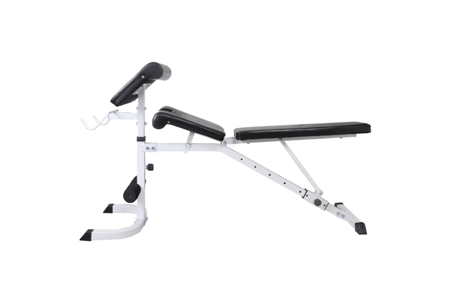 Vidaxl Workout Bench With Weight Rack, Barbell And Dumbbell Set 30.5kg-5