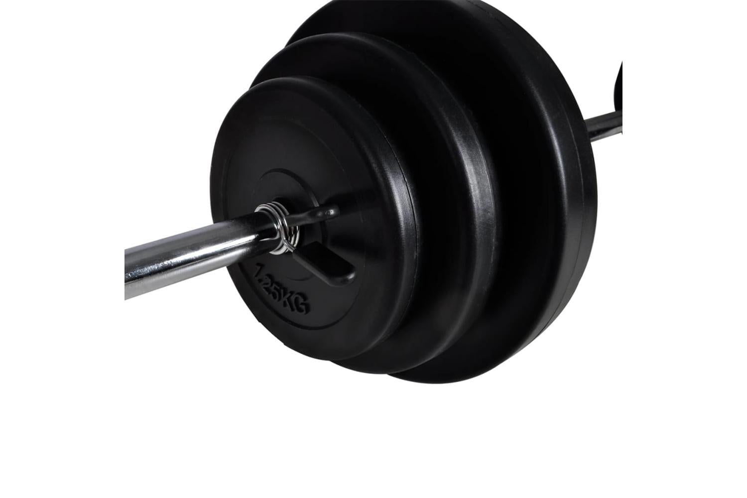 Vidaxl Workout Bench With Weight Rack, Barbell And Dumbbell Set 30.5kg-9