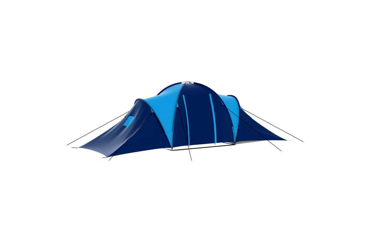 Vidaxl Camping Tent Polyester 9 Persons Blue-dark Blue-2