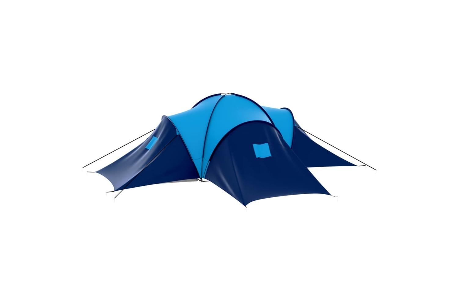 Vidaxl Camping Tent Polyester 9 Persons Blue-dark Blue-3