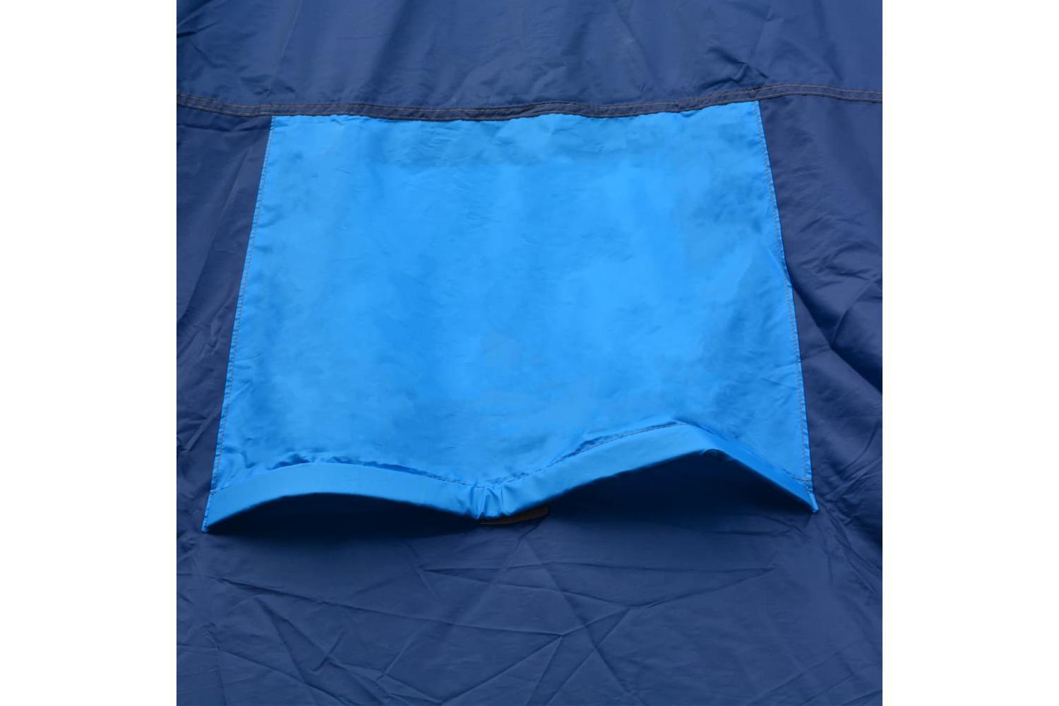 Vidaxl Camping Tent Polyester 9 Persons Blue-dark Blue-7