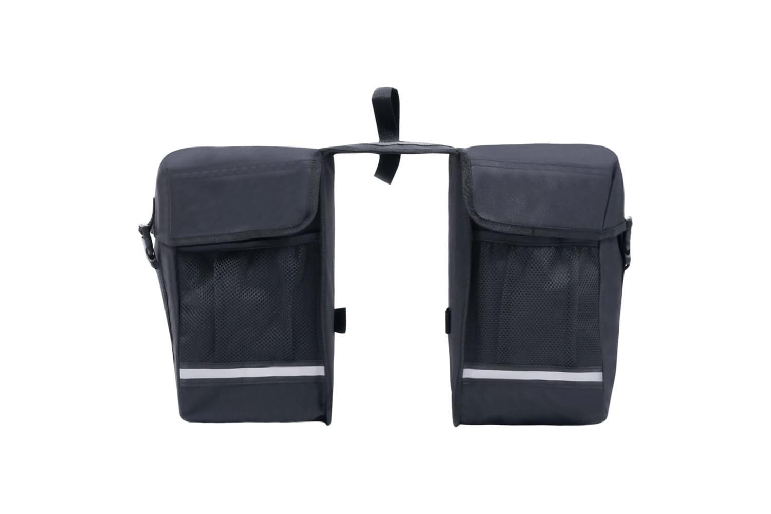 Vidaxl Double Bicycle Bag For Pannier Rack Waterproof 35 L Black-2