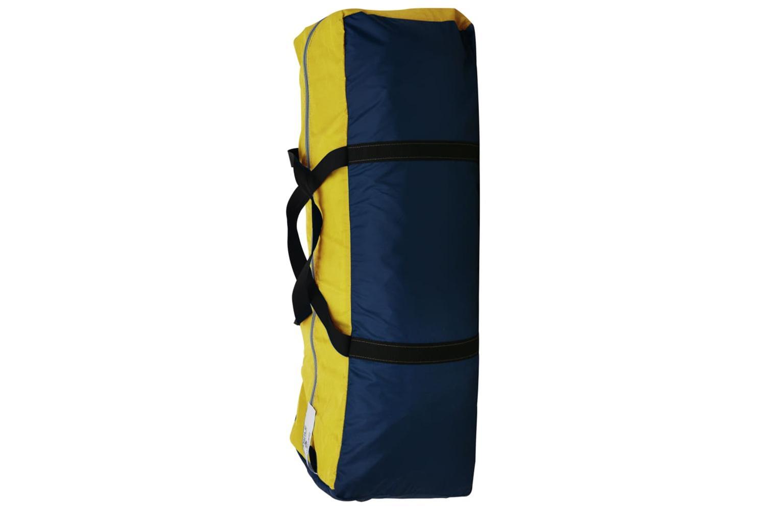Vidaxl Camping Tent Polyester 9 Persons Blue-yellow-7