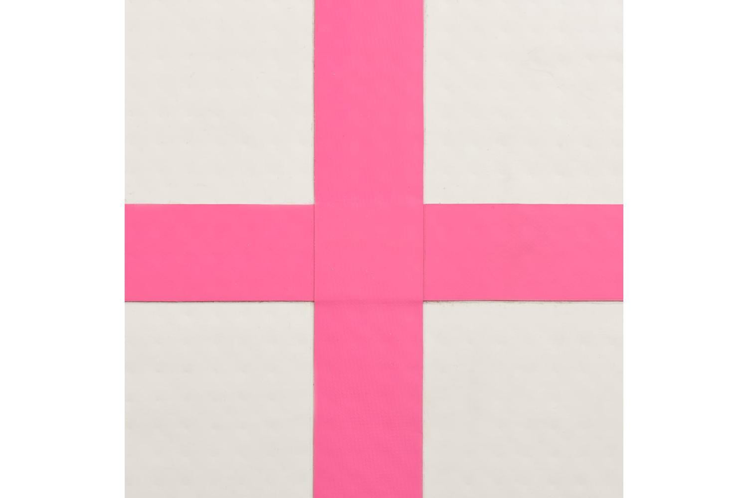 Vidaxl Inflatable Gymnastics Mat With Pump 60x100x20 Cm Pvc Pink-9