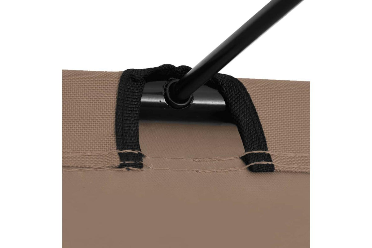 Vidaxl Camping Bed 180x60x19 Cm Oxford Fabric And Steel Taupe-4