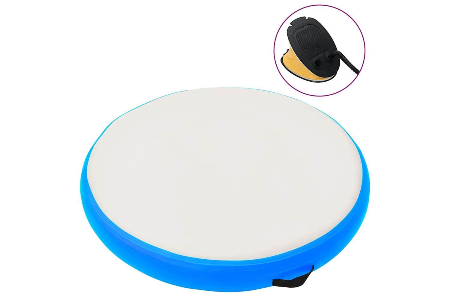 Vidaxl Inflatable Gymnastic Mat With Pump 100x100x10 Cm Pvc Blue