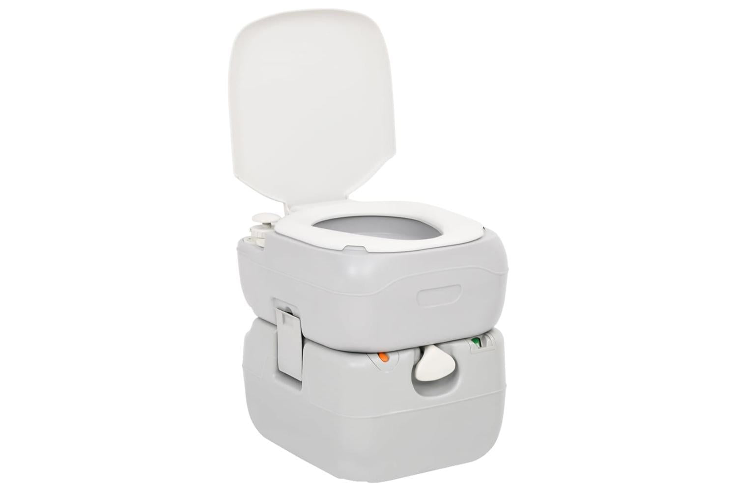 Vidaxl Portable Camping Toilet Grey And White 22+12 L Hdpe-3
