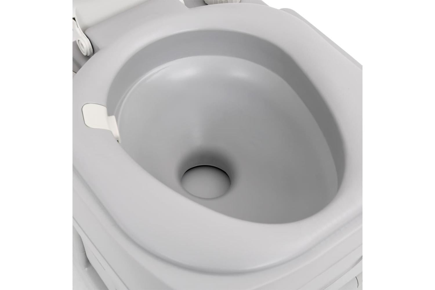 Vidaxl Portable Camping Toilet Grey And White 22+12 L Hdpe-8