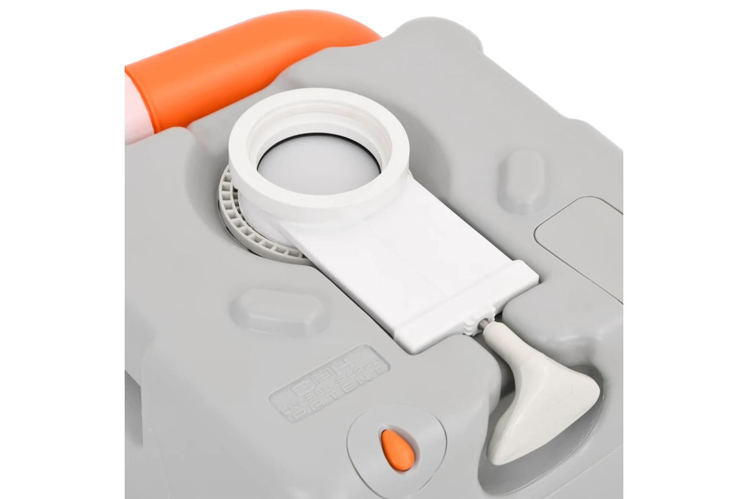 Vidaxl Portable Camping Toilet Grey And White 22+12 L Hdpe-10