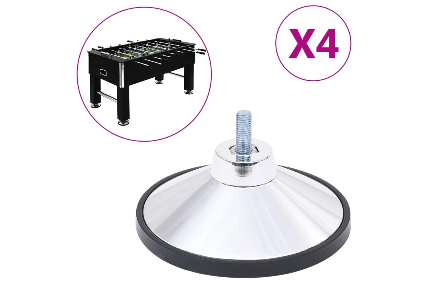Vidaxl Football Table Feet 4 Pcs Chrome M10