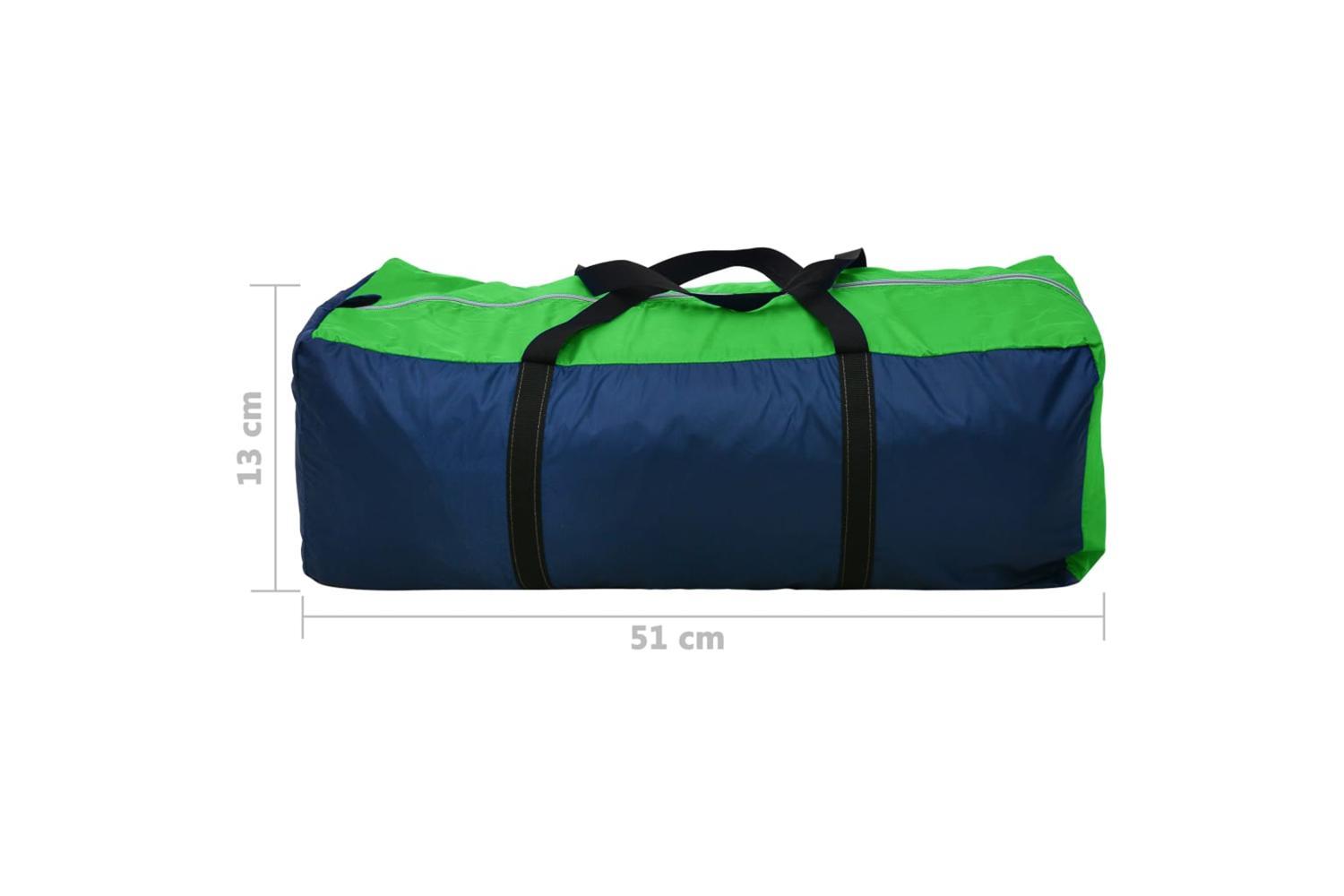 Vidaxl Camping Tent 4 Persons Navy Blue/green-8