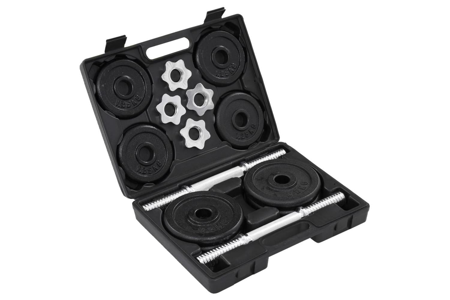 Vidaxl 15 Piece Dumbbell Set 20 Kg Cast Iron-2