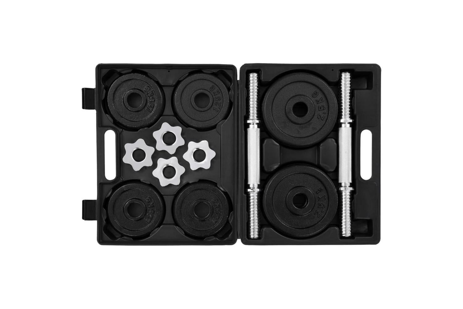 Vidaxl 15 Piece Dumbbell Set 20 Kg Cast Iron-4