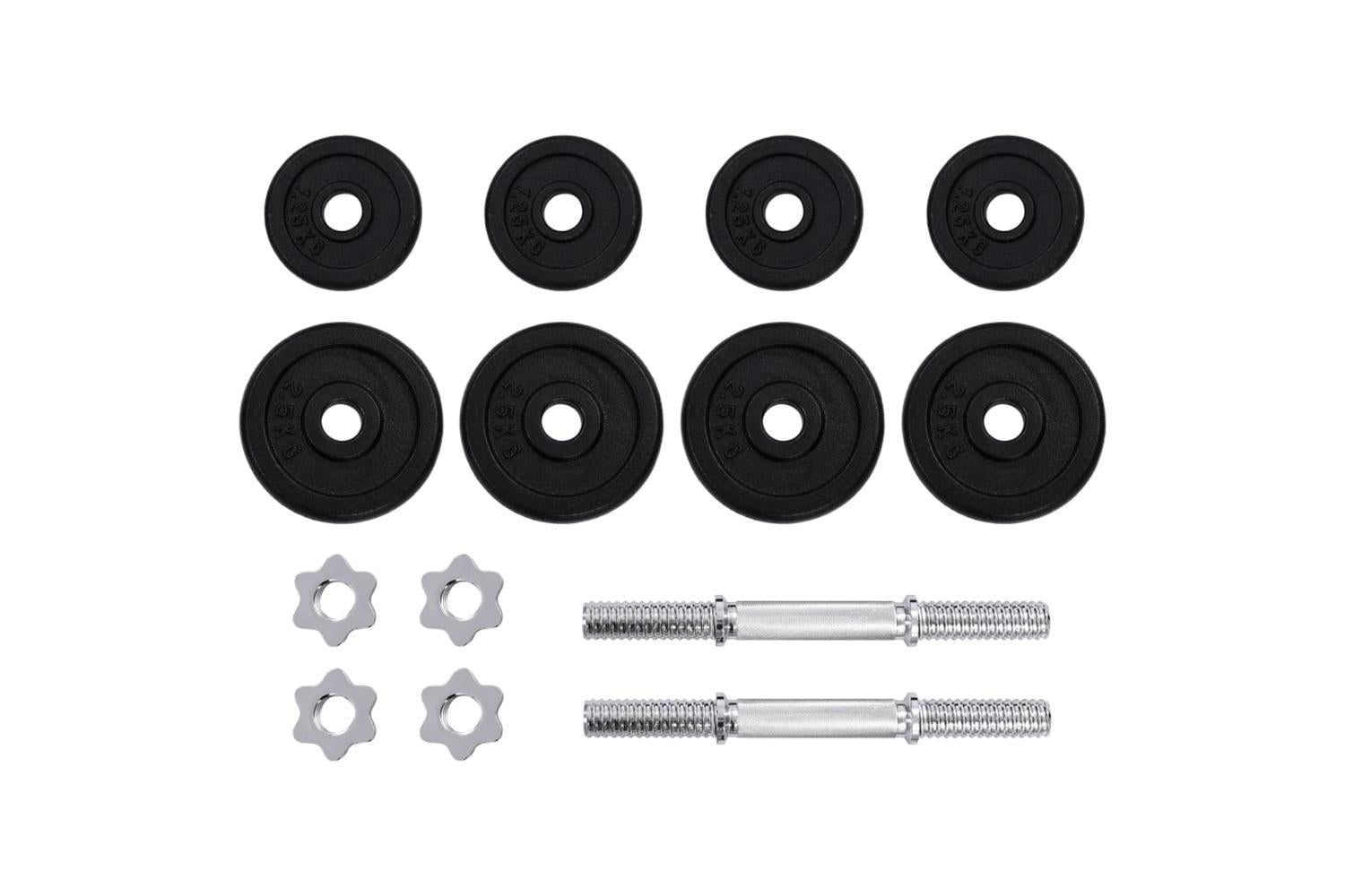 Vidaxl 15 Piece Dumbbell Set 20 Kg Cast Iron-5