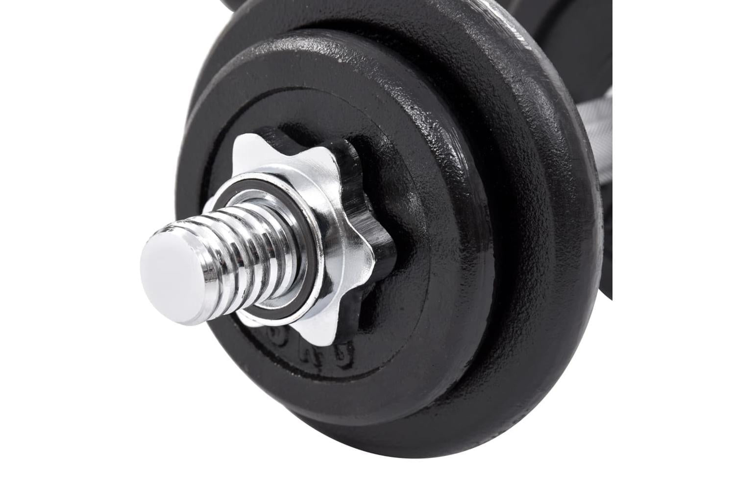 Vidaxl 15 Piece Dumbbell Set 20 Kg Cast Iron-7