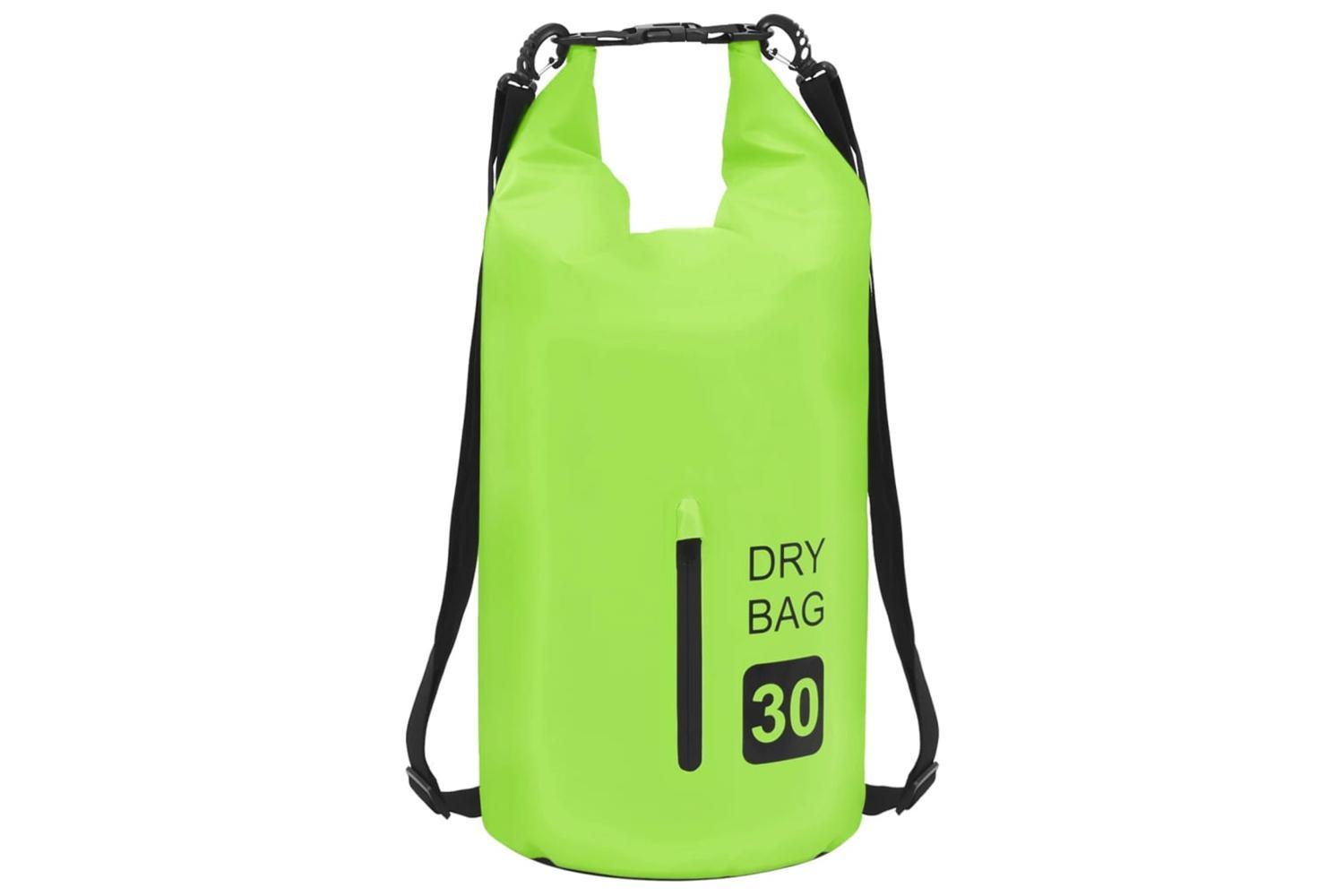 Vidaxl Dry Bag With Zipper Green 30 L Pvc-2