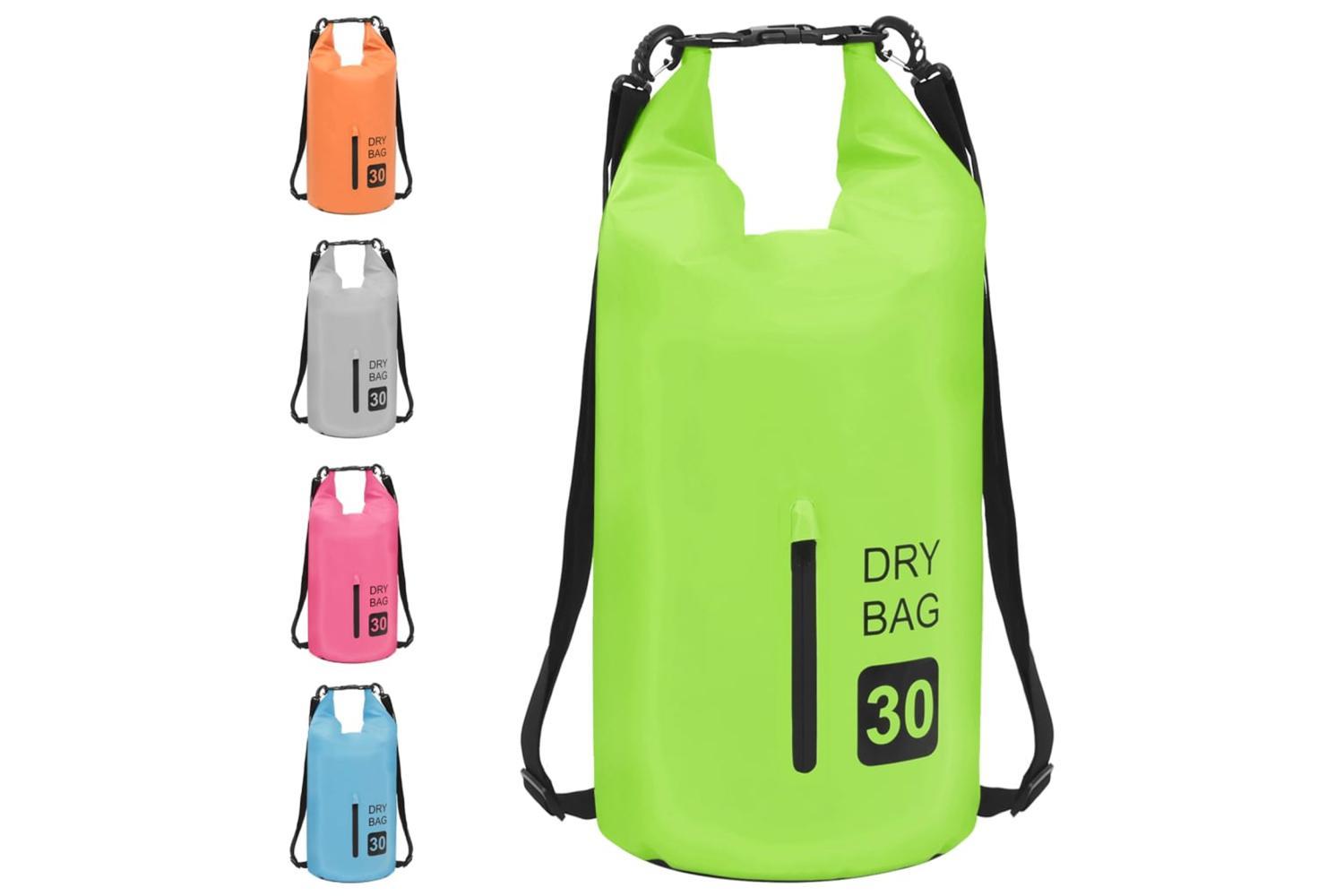 Vidaxl Dry Bag With Zipper Green 30 L Pvc-9
