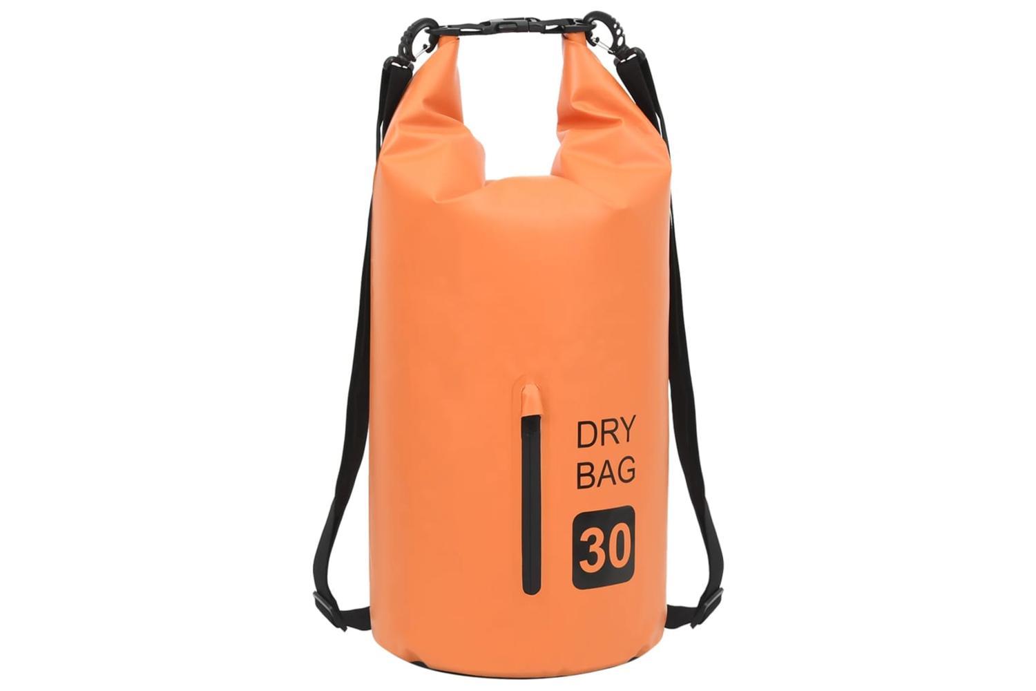 Vidaxl Dry Bag With Zipper Orange 30 L Pvc-2
