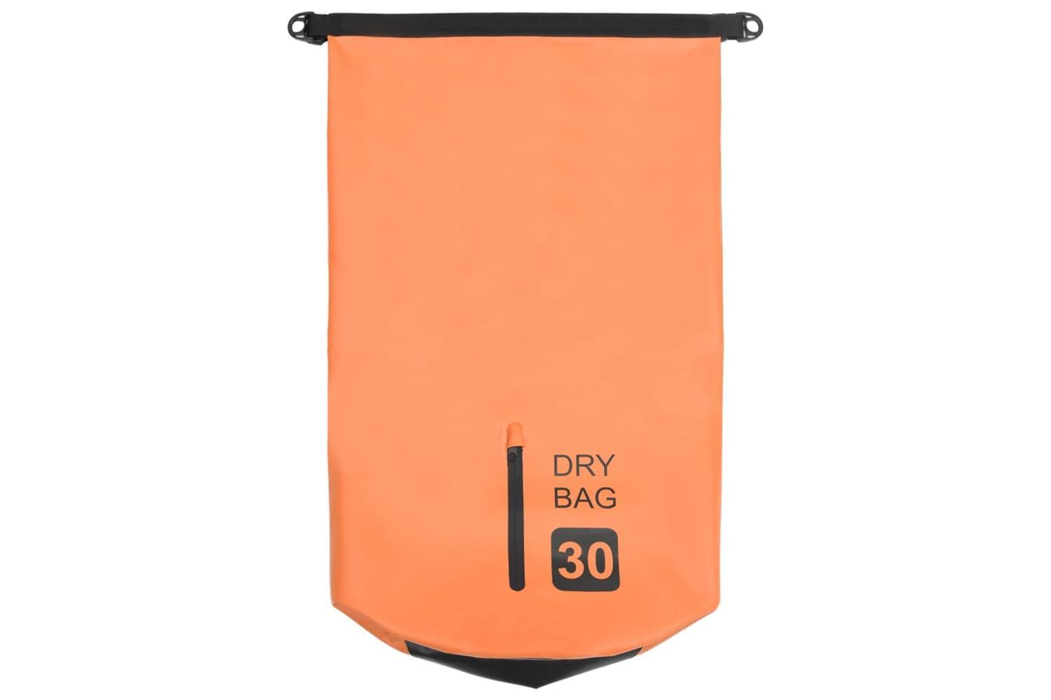 Vidaxl Dry Bag With Zipper Orange 30 L Pvc-3