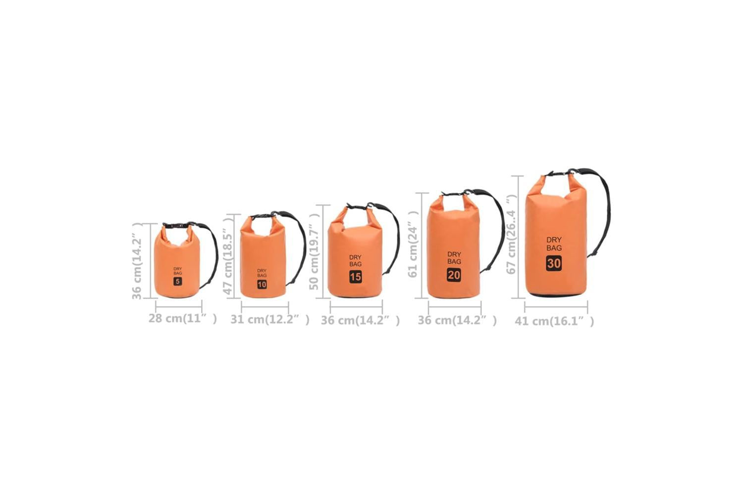 Vidaxl Dry Bag Orange 20 L Pvc-10