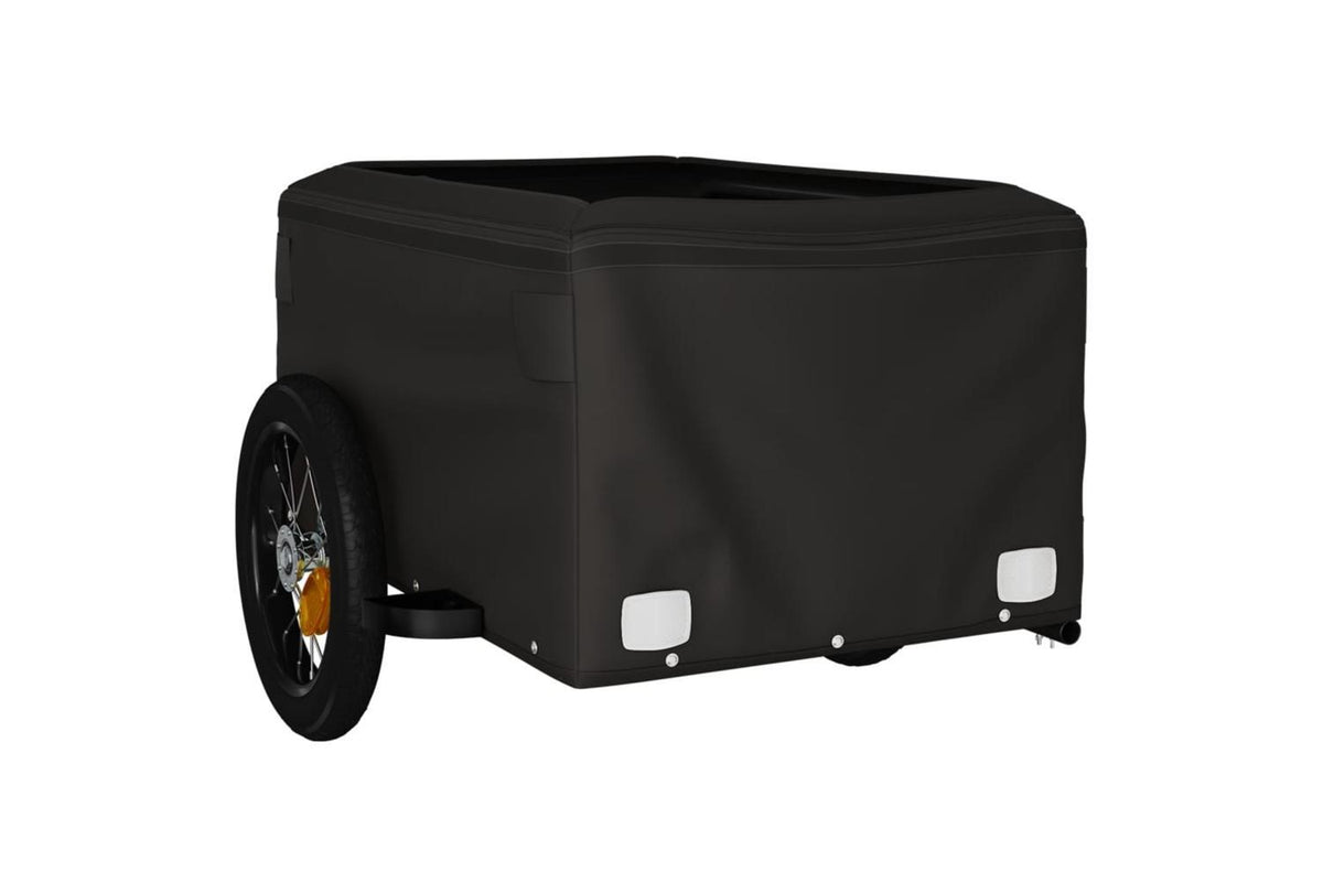 Vidaxl Bike Trailer Black And Orange 30 Kg Iron-5
