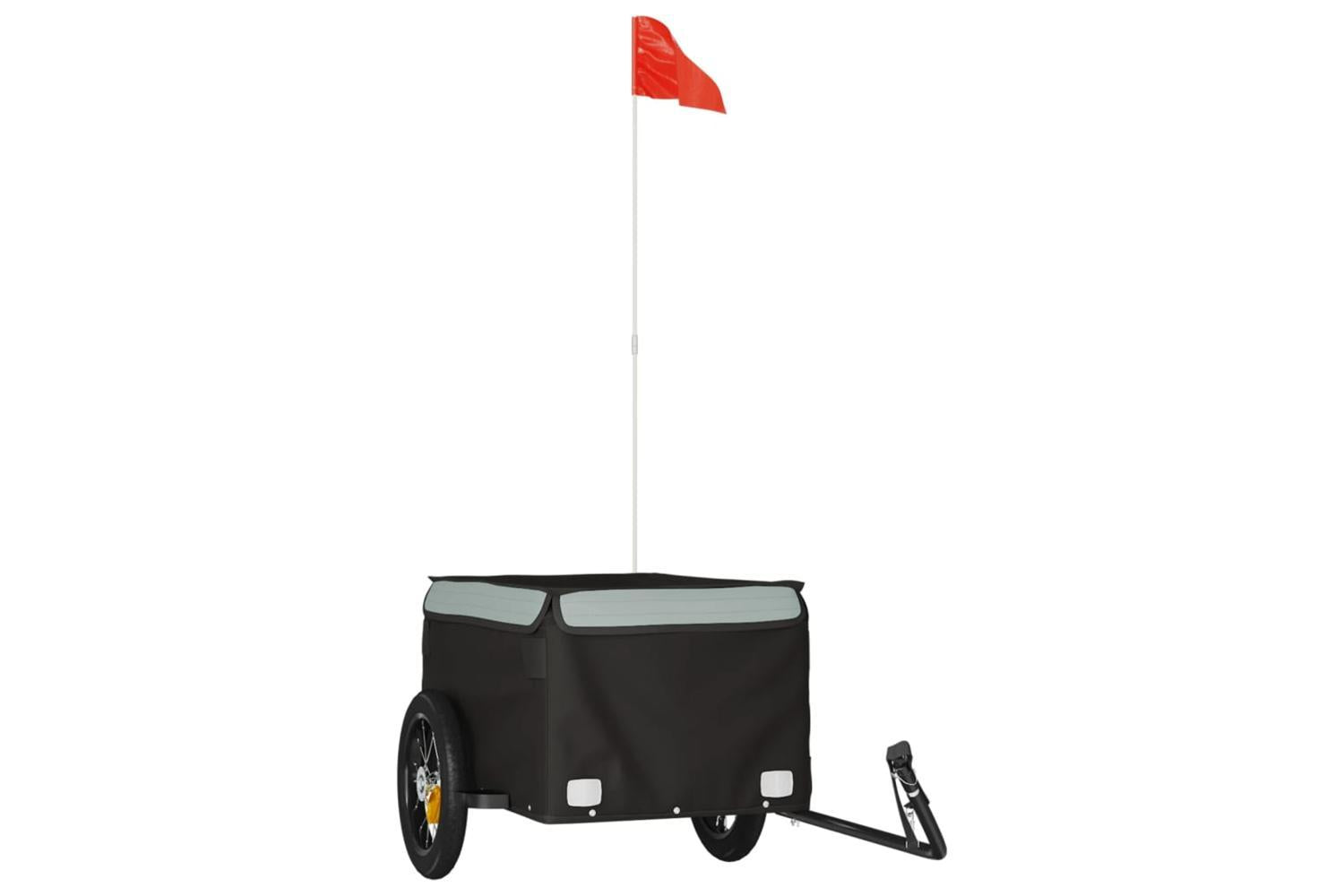 Vidaxl Bike Trailer Black And Grey 30 Kg Iron-2