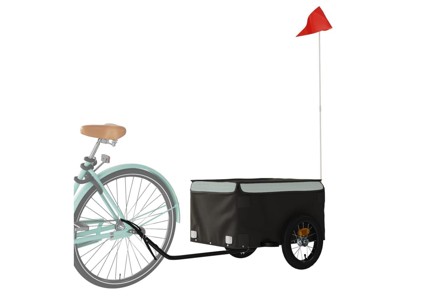 Vidaxl Bike Trailer Black And Grey 30 Kg Iron-3