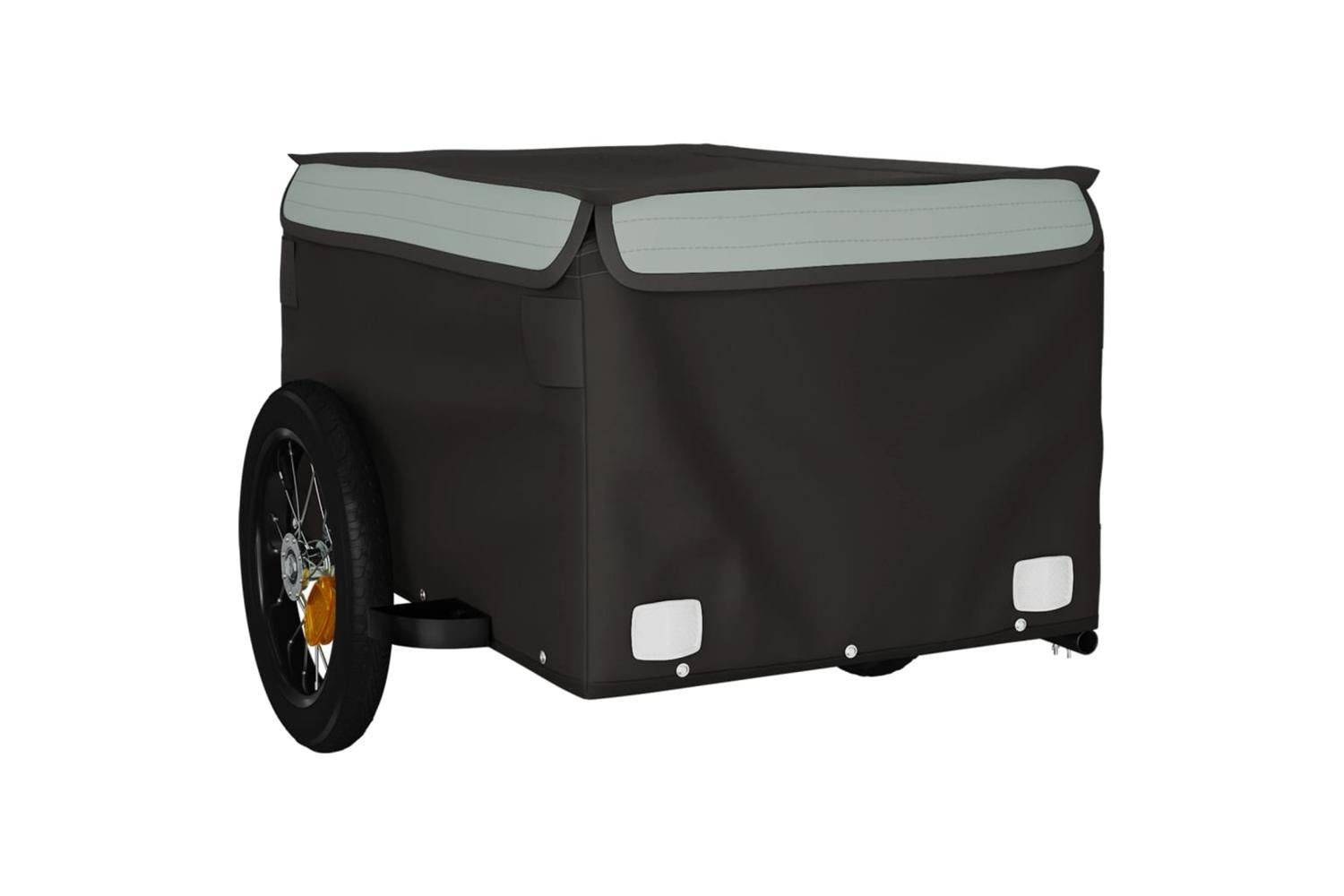 Vidaxl Bike Trailer Black And Grey 30 Kg Iron-4