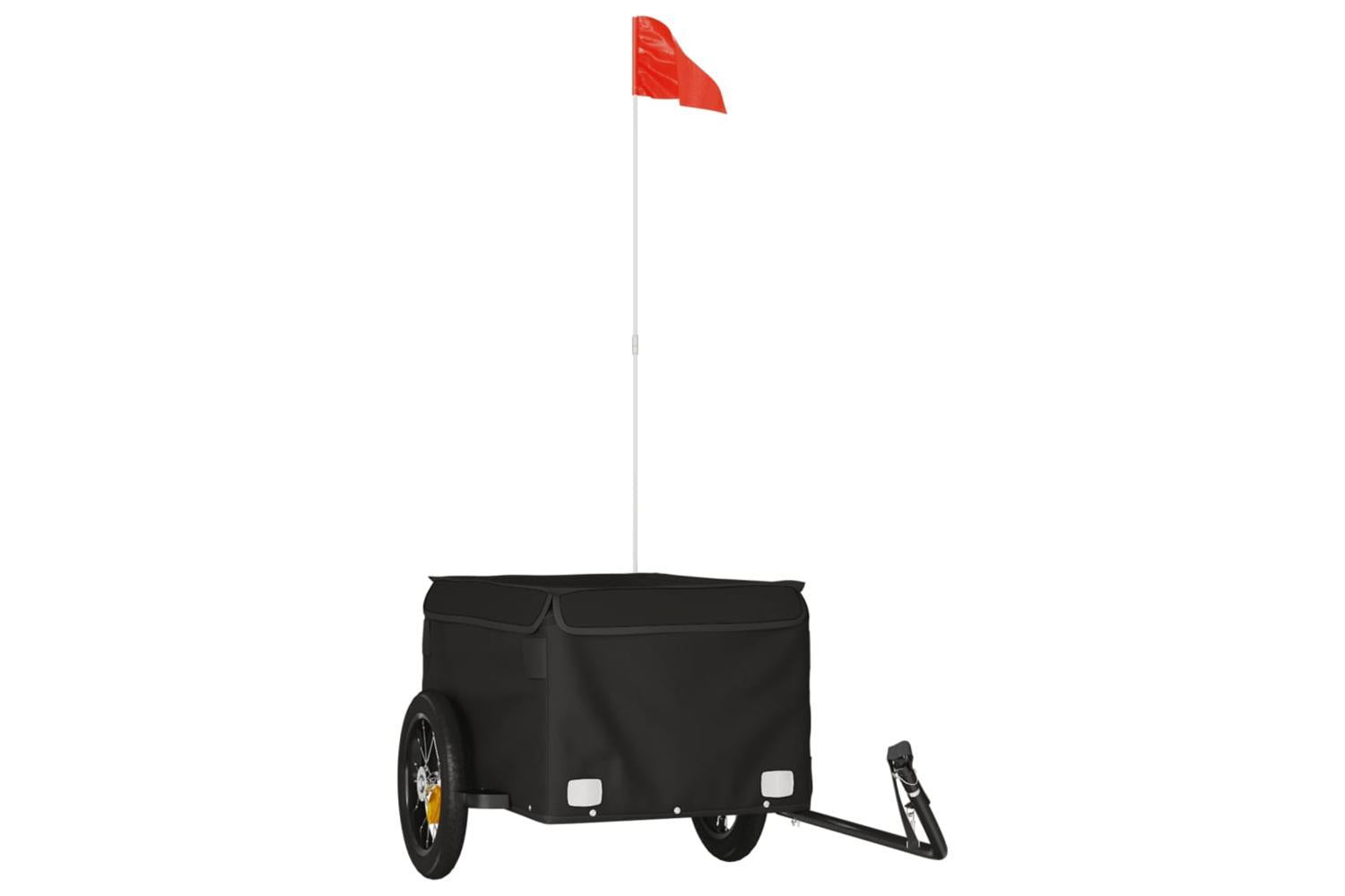 Vidaxl Bike Trailer Black 30 Kg Iron