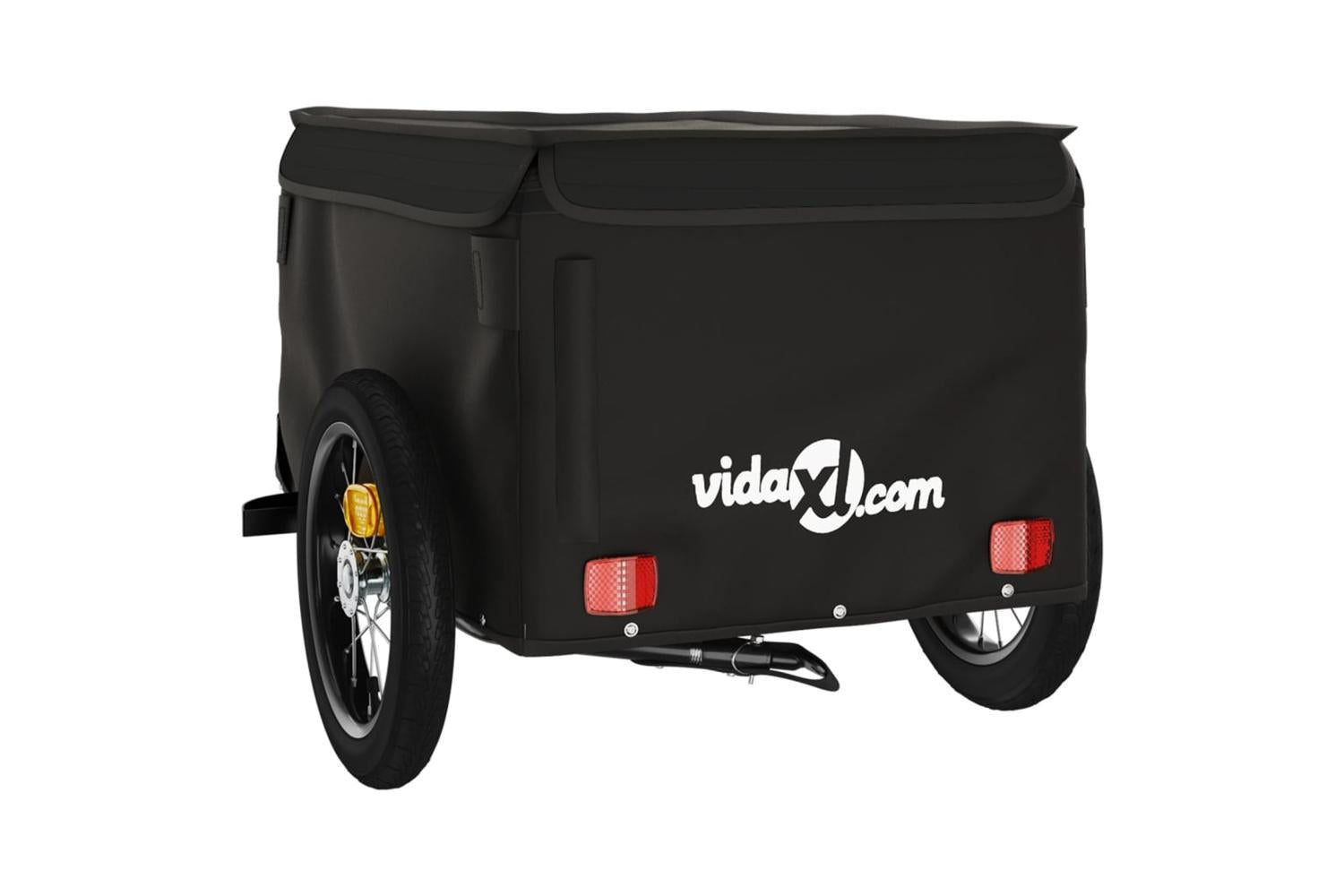 Vidaxl Bike Trailer Black 30 Kg Iron-8
