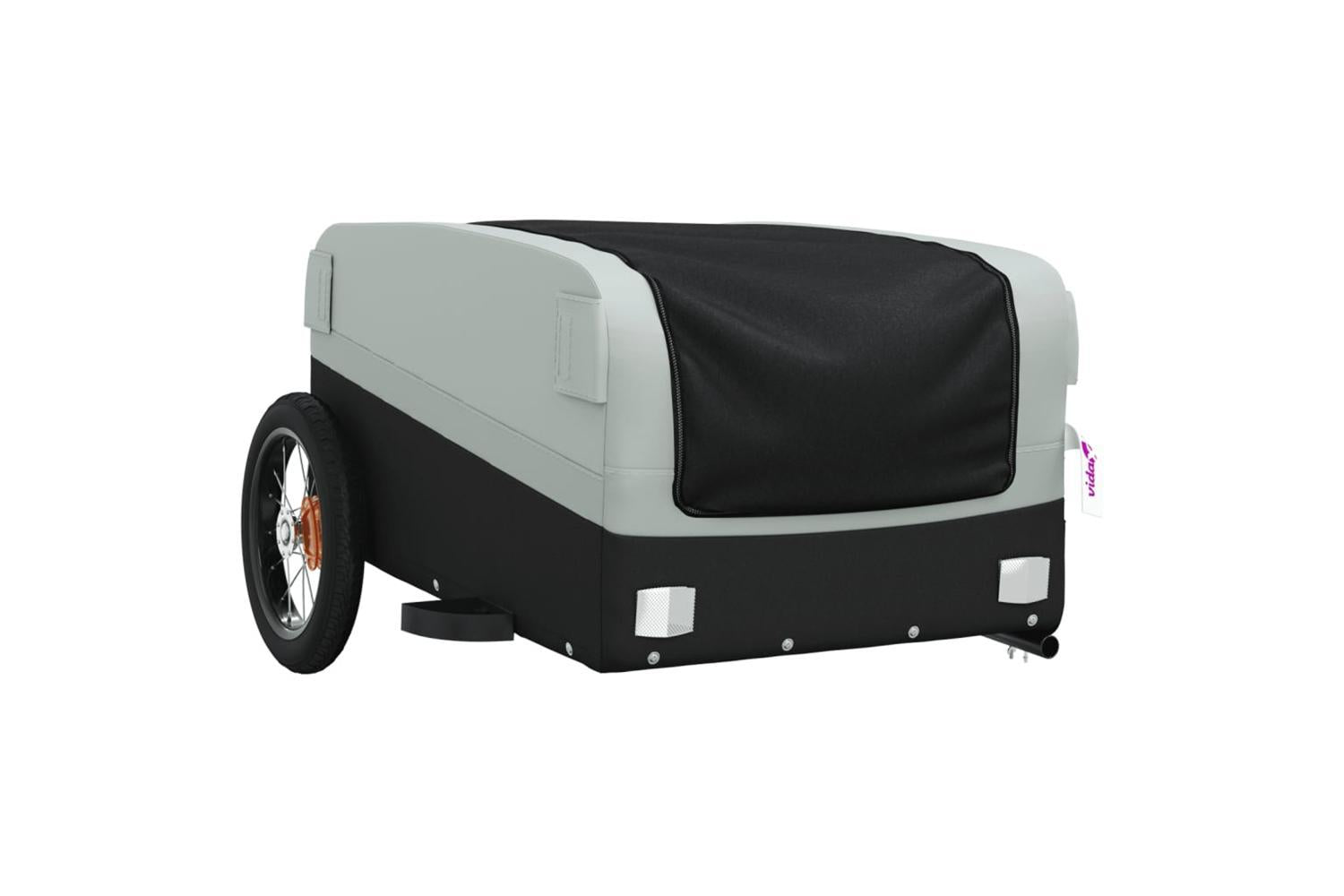 Vidaxl Bike Trailer Black And Grey 30 Kg Iron-4