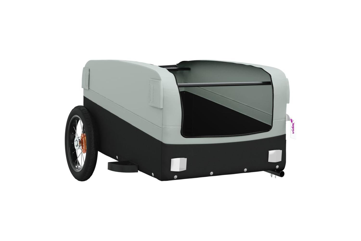 Vidaxl Bike Trailer Black And Grey 30 Kg Iron-5
