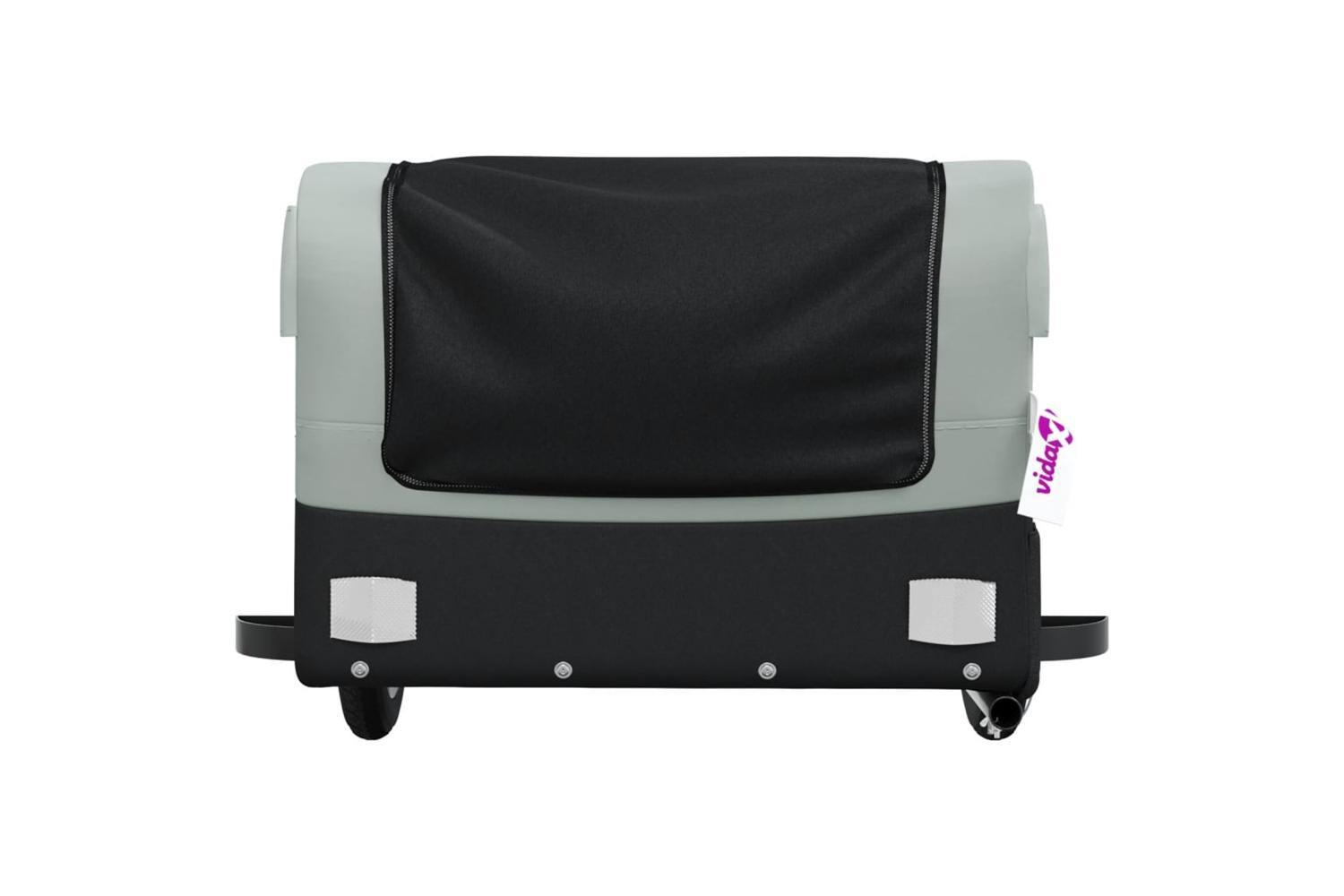 Vidaxl Bike Trailer Black And Grey 30 Kg Iron-6