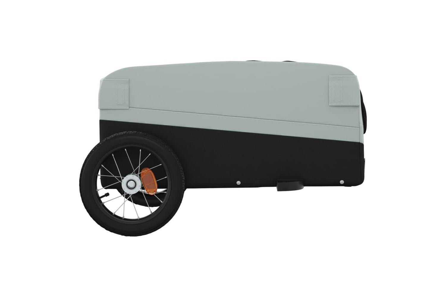 Vidaxl Bike Trailer Black And Grey 30 Kg Iron-7