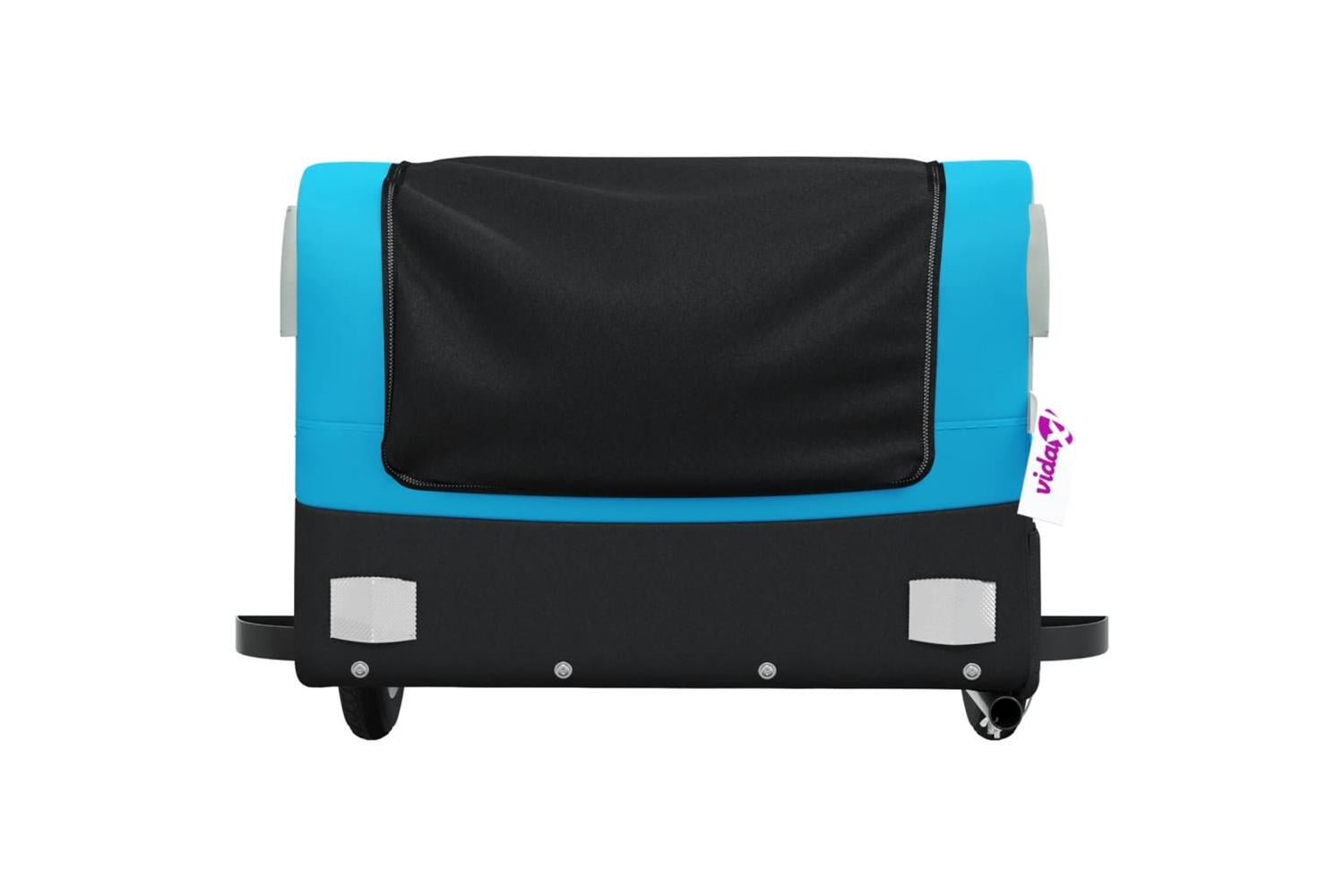 Vidaxl Bike Trailer Black And Blue 30 Kg Iron-6