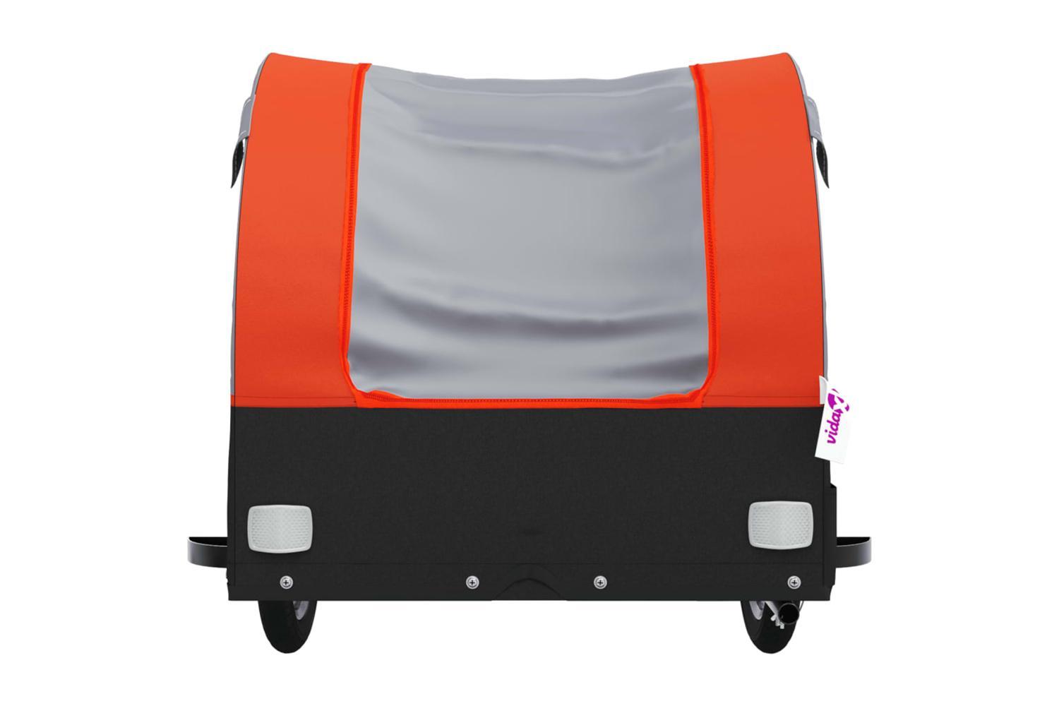 Vidaxl Bike Trailer Black And Orange 45 Kg Iron-6