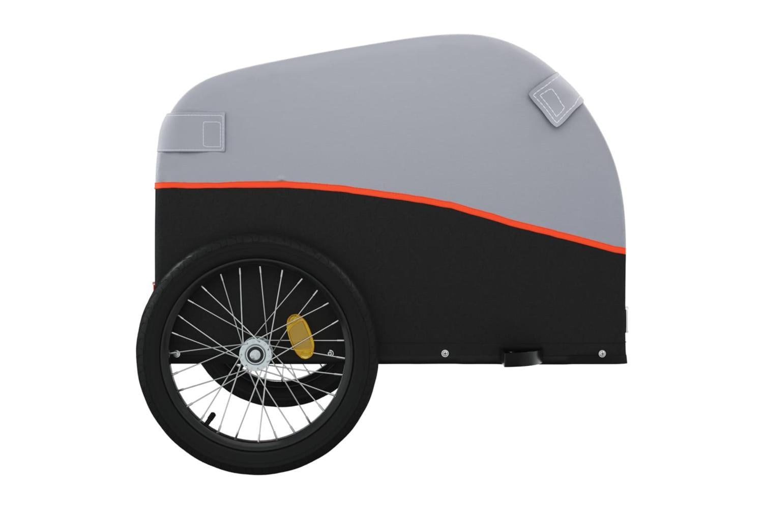 Vidaxl Bike Trailer Black And Orange 45 Kg Iron-7