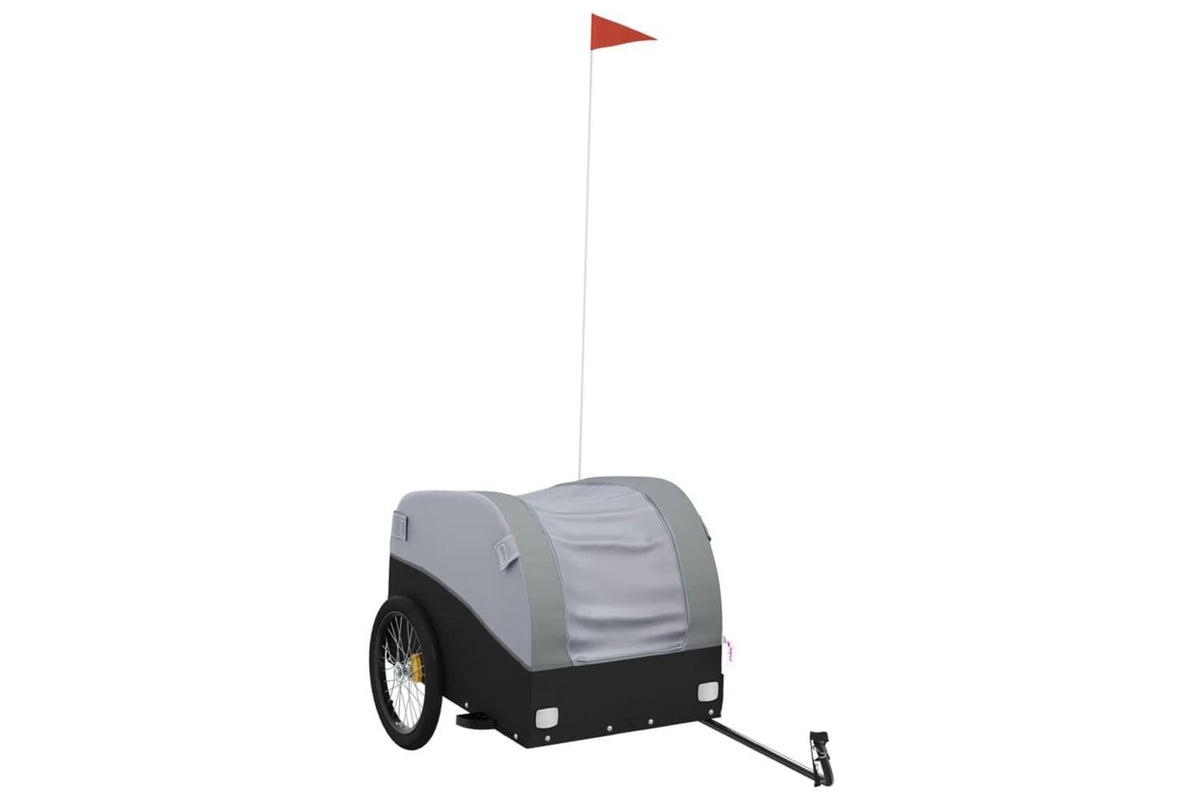 Vidaxl Bike Trailer Black And Grey 45 Kg Iron-2