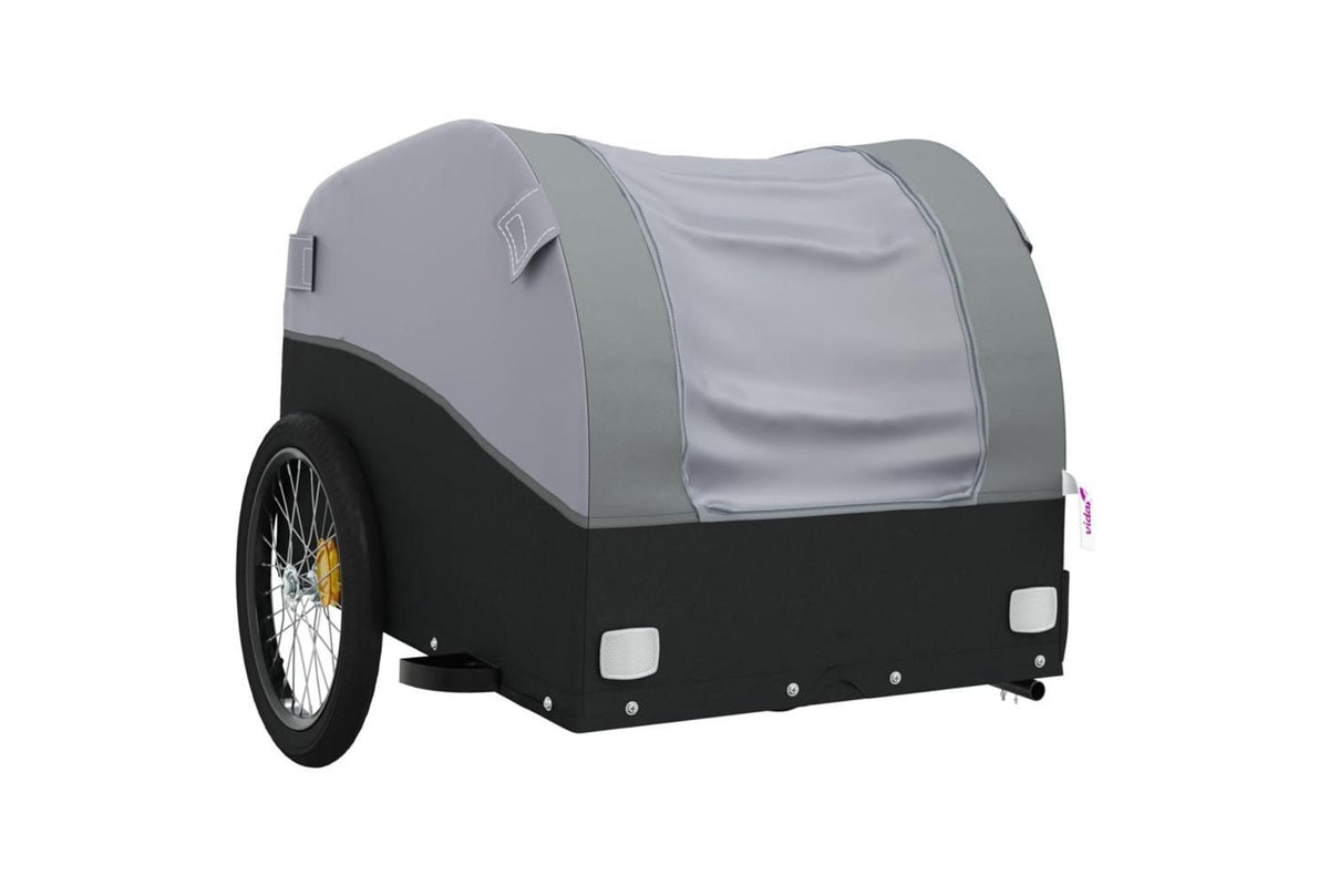 Vidaxl Bike Trailer Black And Grey 45 Kg Iron-4