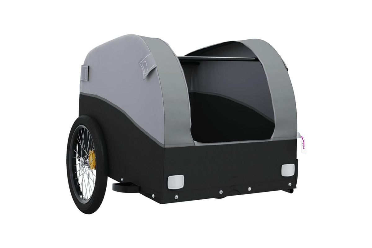 Vidaxl Bike Trailer Black And Grey 45 Kg Iron-5