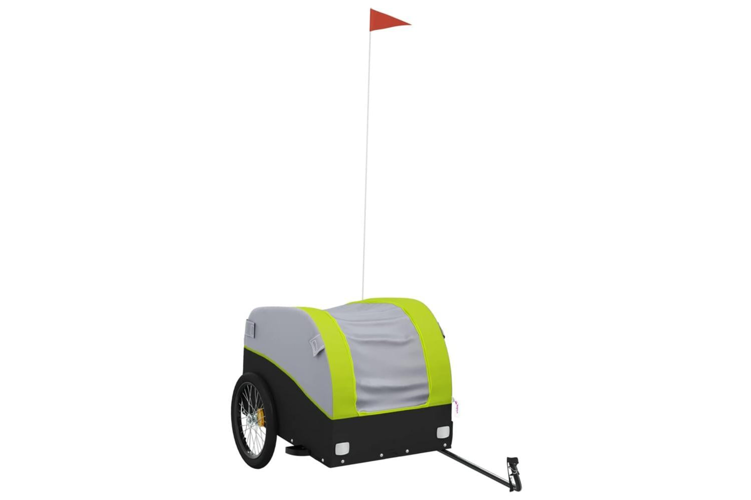 Vidaxl Bike Trailer Black And Green 45 Kg Iron
