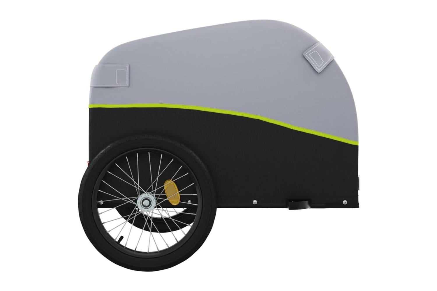 Vidaxl Bike Trailer Black And Green 45 Kg Iron-7