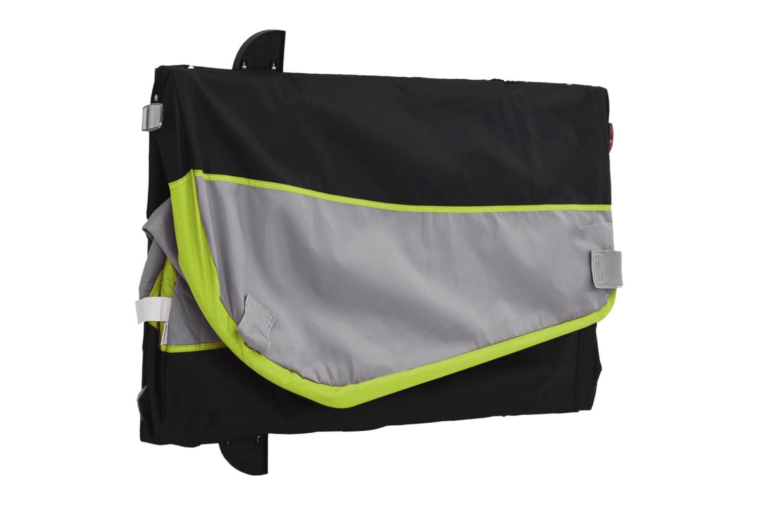 Vidaxl Bike Trailer Black And Green 45 Kg Iron-9