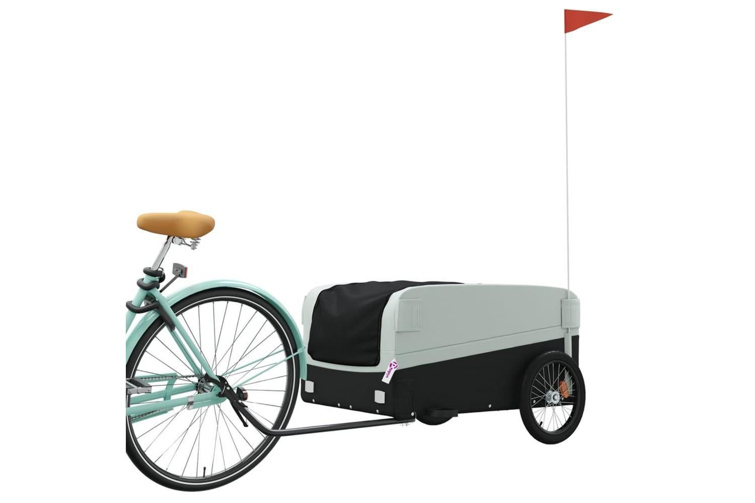 Vidaxl Bike Trailer Black And Grey 45 Kg Iron-3