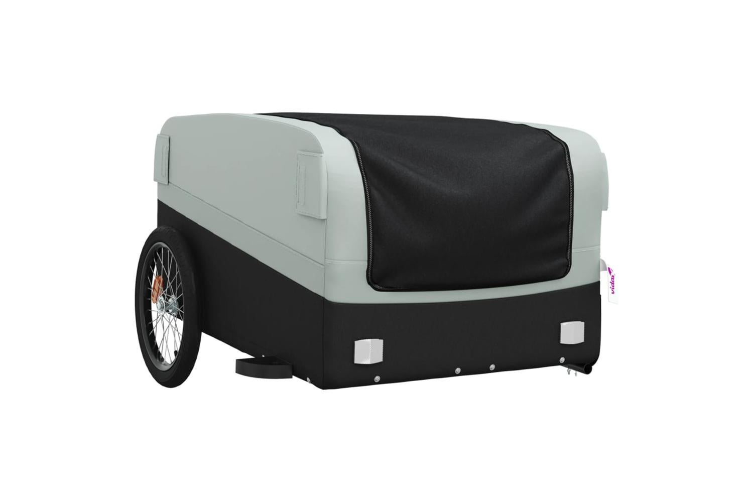 Vidaxl Bike Trailer Black And Grey 45 Kg Iron-4