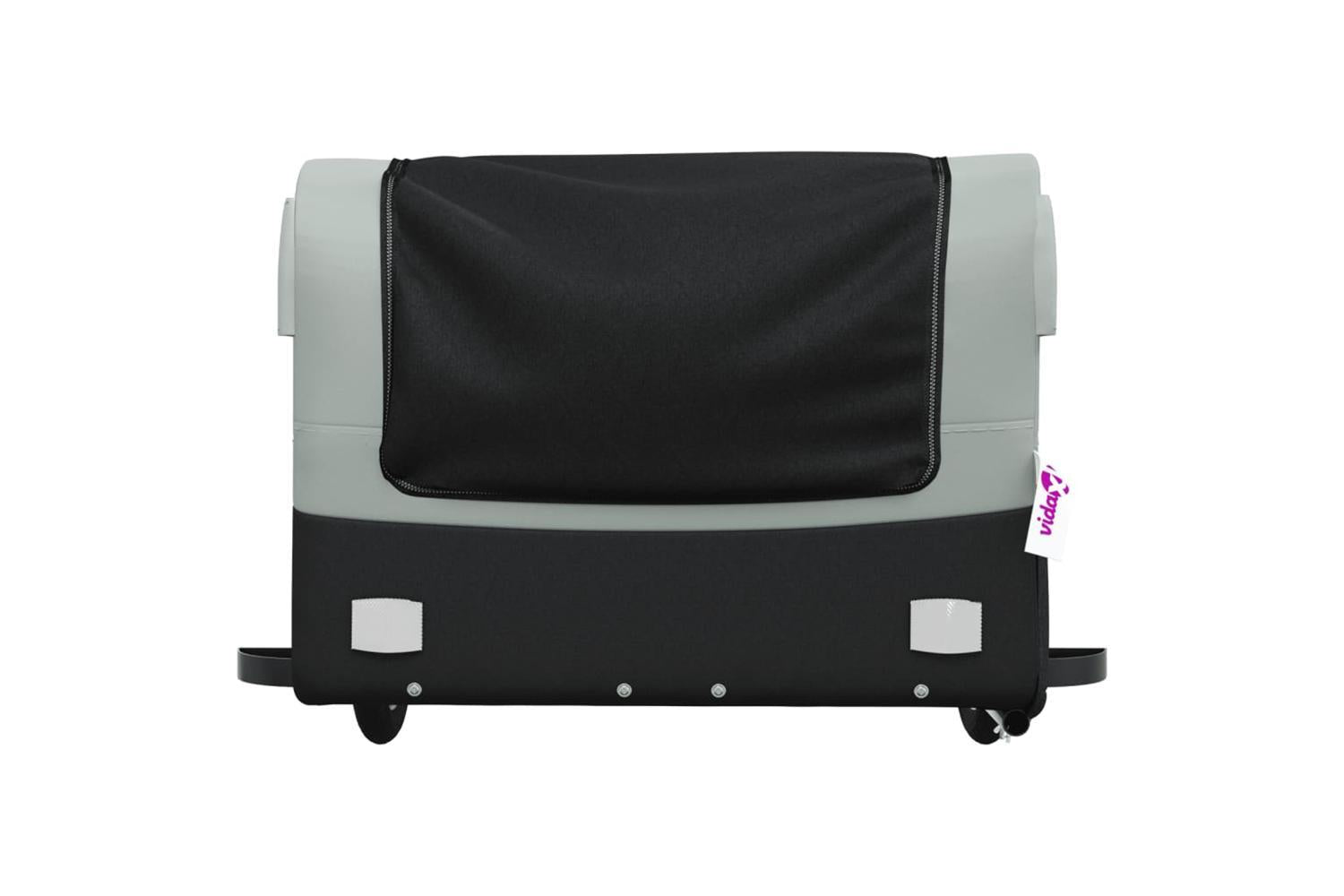 Vidaxl Bike Trailer Black And Grey 45 Kg Iron-6