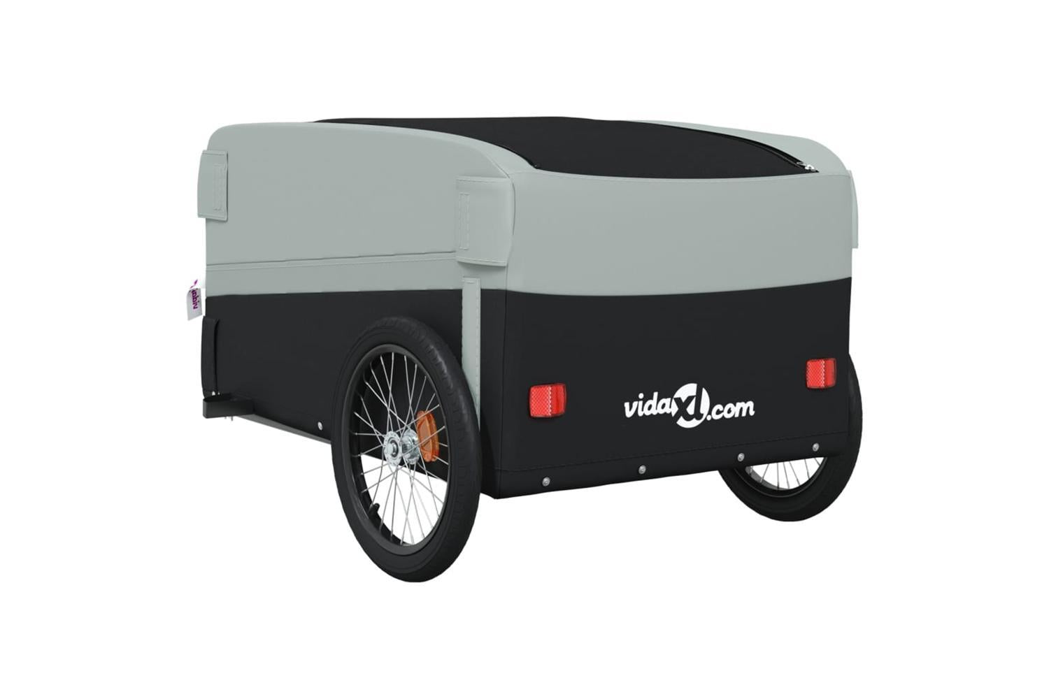 Vidaxl Bike Trailer Black And Grey 45 Kg Iron-8